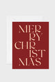 Modern Burgundy Merry Christmas Greeting Card