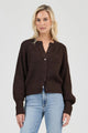 Duchess Chocolate Wool Blend Cardigan