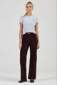 Sailor Dark Cherry Scoop Long Velvet Pant