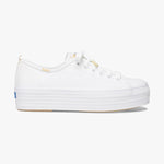 Triple Up White Leather Platform Sneaker ACC Shoes - Sneakers Keds   