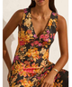 Lara Black Floral Midi Dress