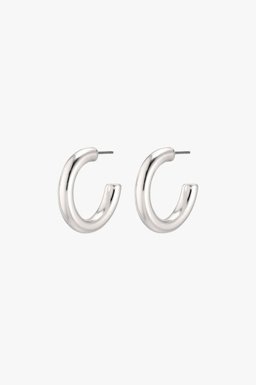 Maddie Pi Silver Chunky Hoop Earrings ACC Jewellery Pilgrim   