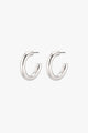 Maddie Pi Silver Chunky Hoop Earrings