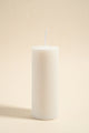 Flat Head Ribbed Column Medium Handmade Soy Ivory Candle