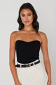 Mode Black Bandeau Knit Top