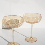 Petal Light Amber Set 4 Cocktail Glasses