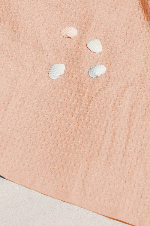 Rover Peach Waffle Woven Travel Towel HW Linen - Teatowel, Table, Bedding, Towel Layday   