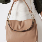 Fifi Taupe Leather Crossbody Bag ACC Bags - All, incl Phone Bags Saben   