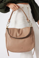 Fifi Taupe Leather Crossbody Bag