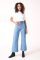 Sailor Lily Mid Blue Front Pocket Wide Leg Jean