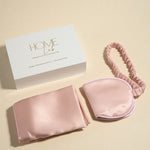 Silk Pillowcase/Eyemask Set Blush