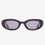 Lourdes Black Oval Sunglasses