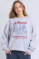 Ski Club Grey Marle Knit Crew Jumper