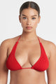 Sofie Red Eco Triangle Bikini Top OS