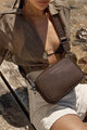 Plunder Cocoa Crossbody Bag Webbed Strap