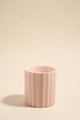 Wide Rib Blush Ceramic Scented Candle