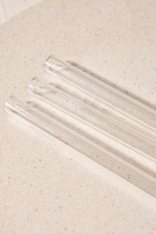 glass drinking straws