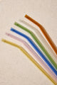 Reusable Glass Multi Colour Drinking Straws