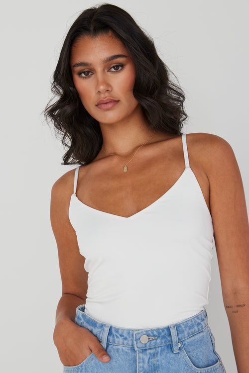 Tribute Ivory Knit Bralette WW Top Georgia Mae   