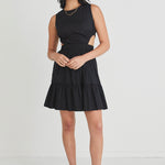 Upward Black Sleeveless Cut Out Mini Dress WW Dress Georgia Mae   