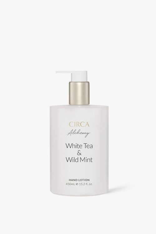 Alchemy White Tea + Wild Mint 450ml Hand Lotion HW Beauty - Skincare, Bodycare, Hair, Nail, Makeup Circa Home   