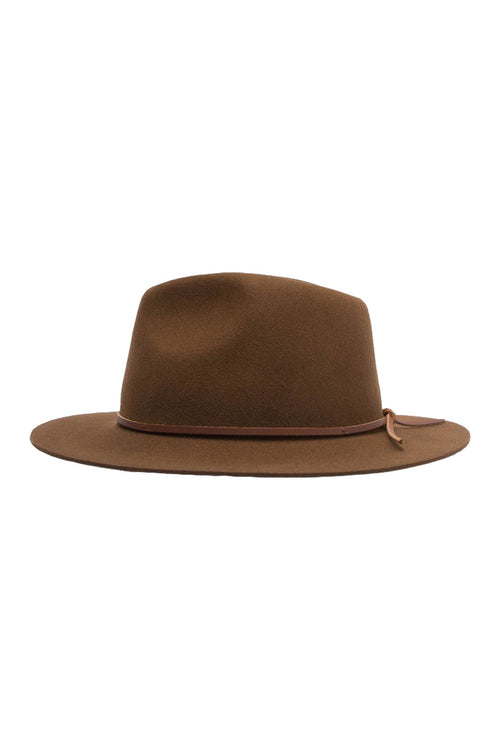 Wesley Packable Fedora Coffee Hat ACC Hats Brixton   