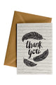 Thank You Feathers Greeting Card