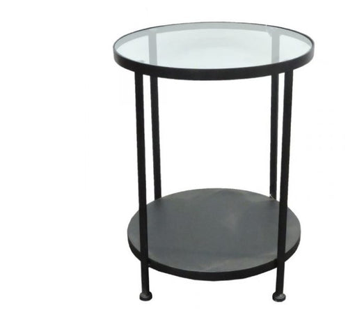 Krabi Black Round Side Table HW Furniture - Chair, Table, Floor Mirror, Shelf Le Forge   