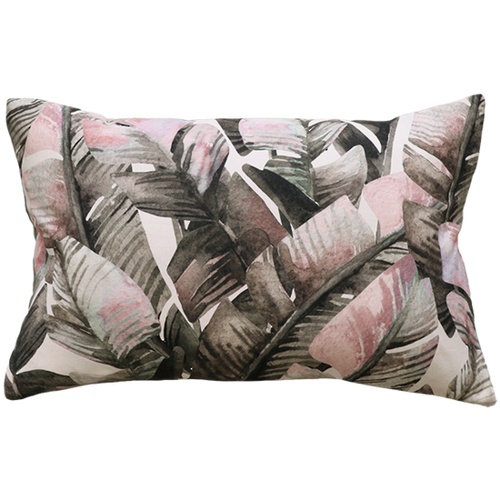 Umbra Pink Leaf Rectangle Cushion 35x50cm HW CUSHIONS, Throws, Rugs Mulberi   