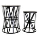 Karon Short Black Iron Side Table