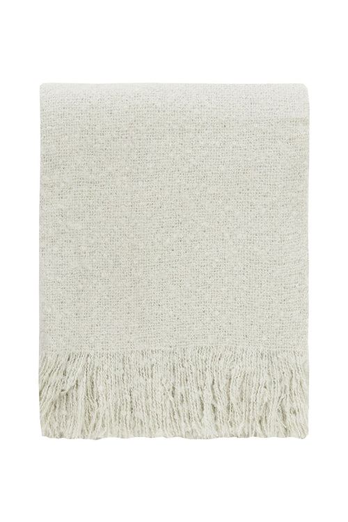 Cosy Bone White Tassel Throw HW Throws Kerridge   