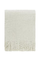 Cosy Bone White Tassel Throw