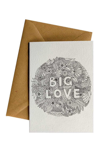 Big Love Flowers Greeting Card HW Greeting Cards Little Difference   