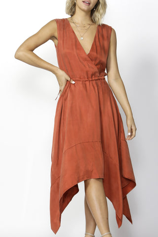 Vivienne SL Reversible Midi Rust Dress WW Dress Fate+Becker   