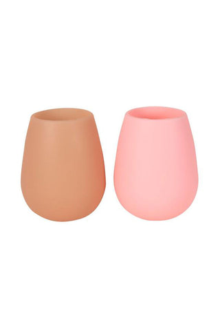 Silicone Stemless Sacramento Camel Pink Glasses Set2 HW Drink Bottles, Coolers, Takeaway Cups Porter Green   