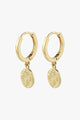 Nomad Coin Sleeper Earrings Gold