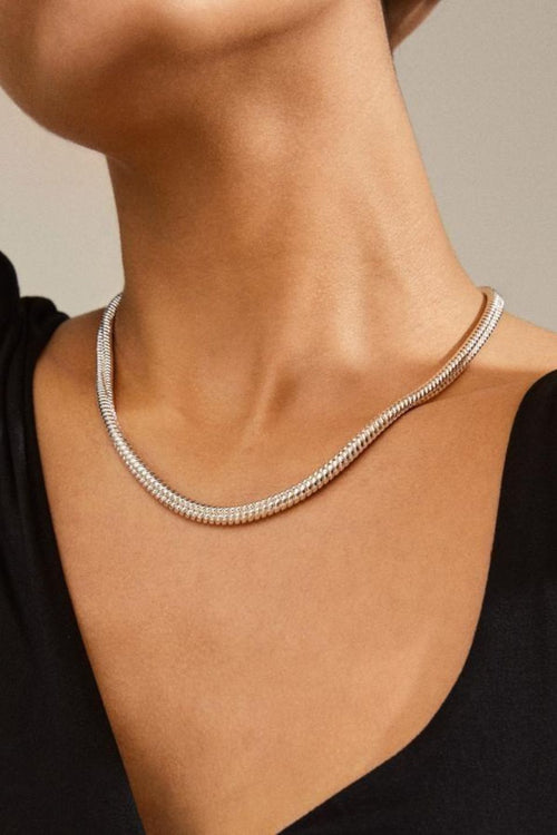 Belief Bar Hook Silver Chain Necklace ACC Jewellery Pilgrim   