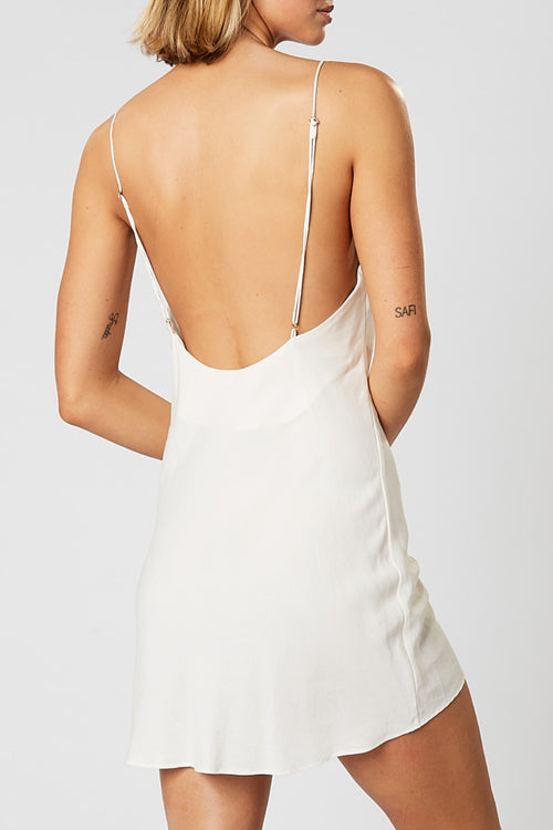 Evolve White Sequin Backless Mini Dress WW Dress Winona   