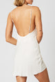 Evolve White Sequin Backless Mini Dress