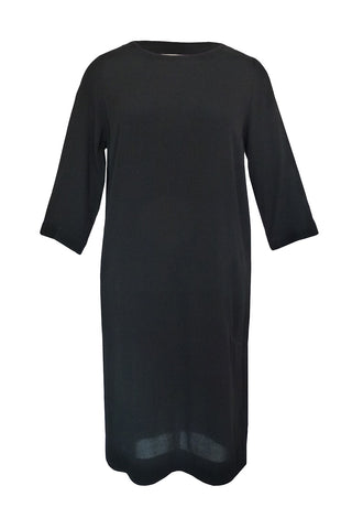 Margot Mid Sleeve Black Sheer Shift Dress WW Dress Dom   