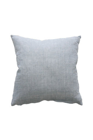 Indira Linen Cushion with Feather Inner Chambray 55x55cm