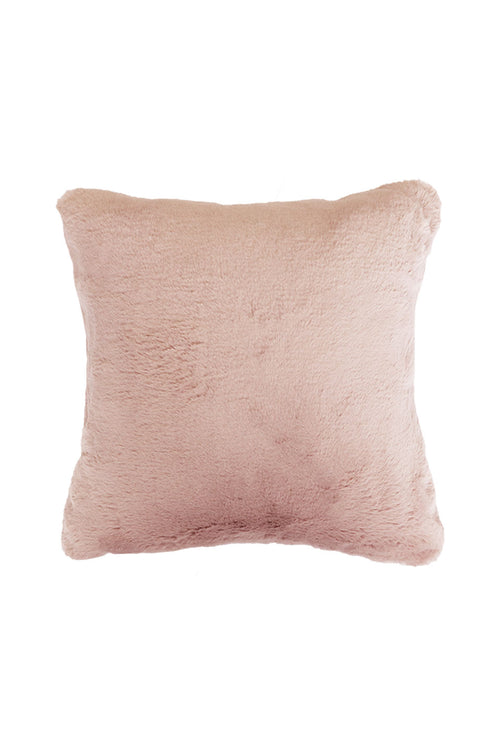 Pele Dusky Rose Faux Fur Cushion 45x45cm HW Cushions Mulberi   