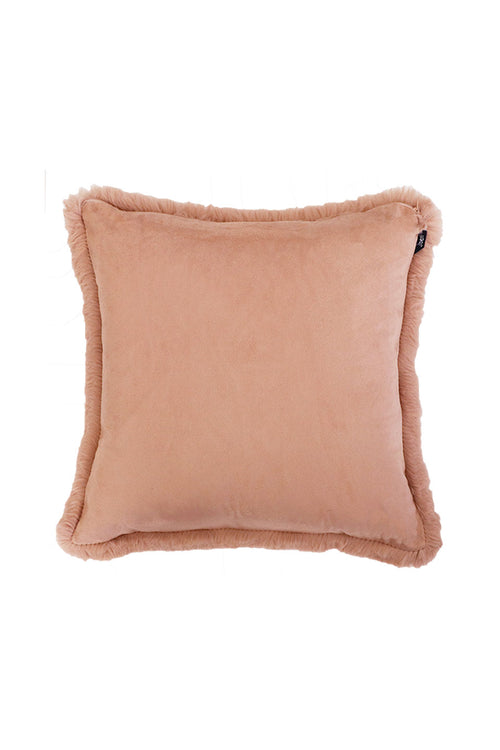 Pele Dusky Rose Faux Fur Cushion 45x45cm HW Cushions Mulberi   