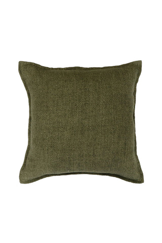Flaxmill Linen Winter Moss Cushion 50x50cm