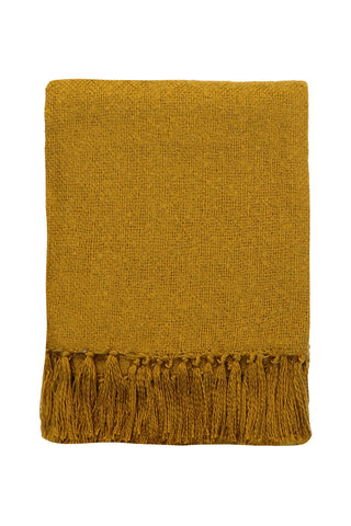 Rhapsody Acrylic Brushed Turmeric Throw 130x150cm HW Throws Mulberi   