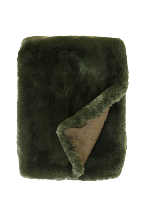 Pele Seaweed Faux Fur Throw 125x150cm HW Throws Baya   