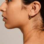 Taffy Recycled Small Swirl Hoop Earrings Gold ACC Jewellery Pilgrim   