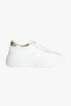2822 Club 5 White with Faux Reptile Trim Sneaker