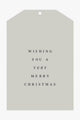 Christmas Wishing Grey Gift Tag