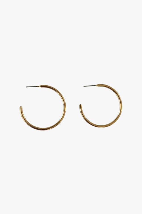 Classic Thin Hoop Earrings Gold ACC Jewellery Flo Gives Back 15% to Women In Need   